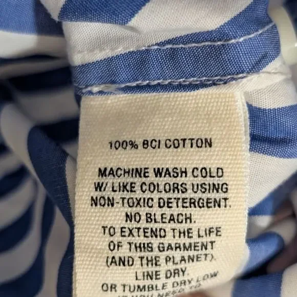 Alex Mill James Shirt in Bold Stripe - Blue/White Button-Up - Womens Size XL NWT - Picture 8 of 10